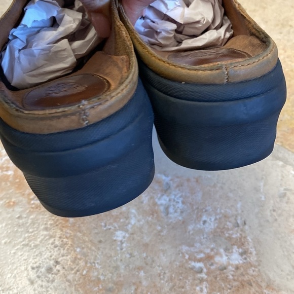 ARIAT Brown Suede Leather Clog Shoes Women’s Size 10 Western Work Cutouts Studs - Picture 8 of 12